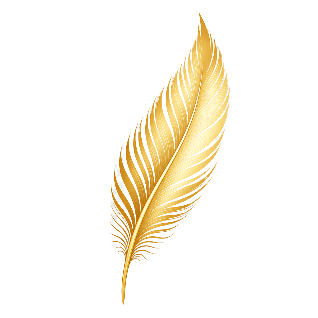 Plume dorée — logo COMPAS